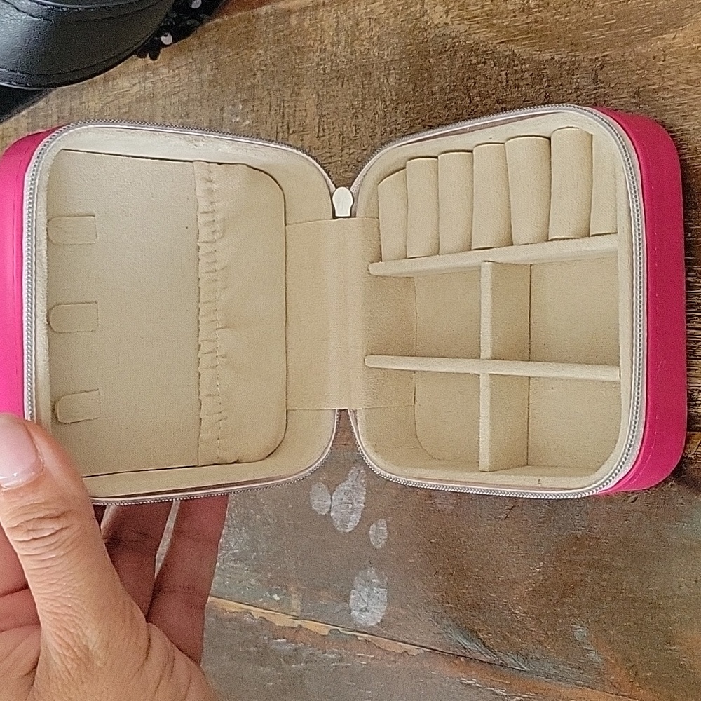 bebe Pink Travel Jewelry Organizer Box